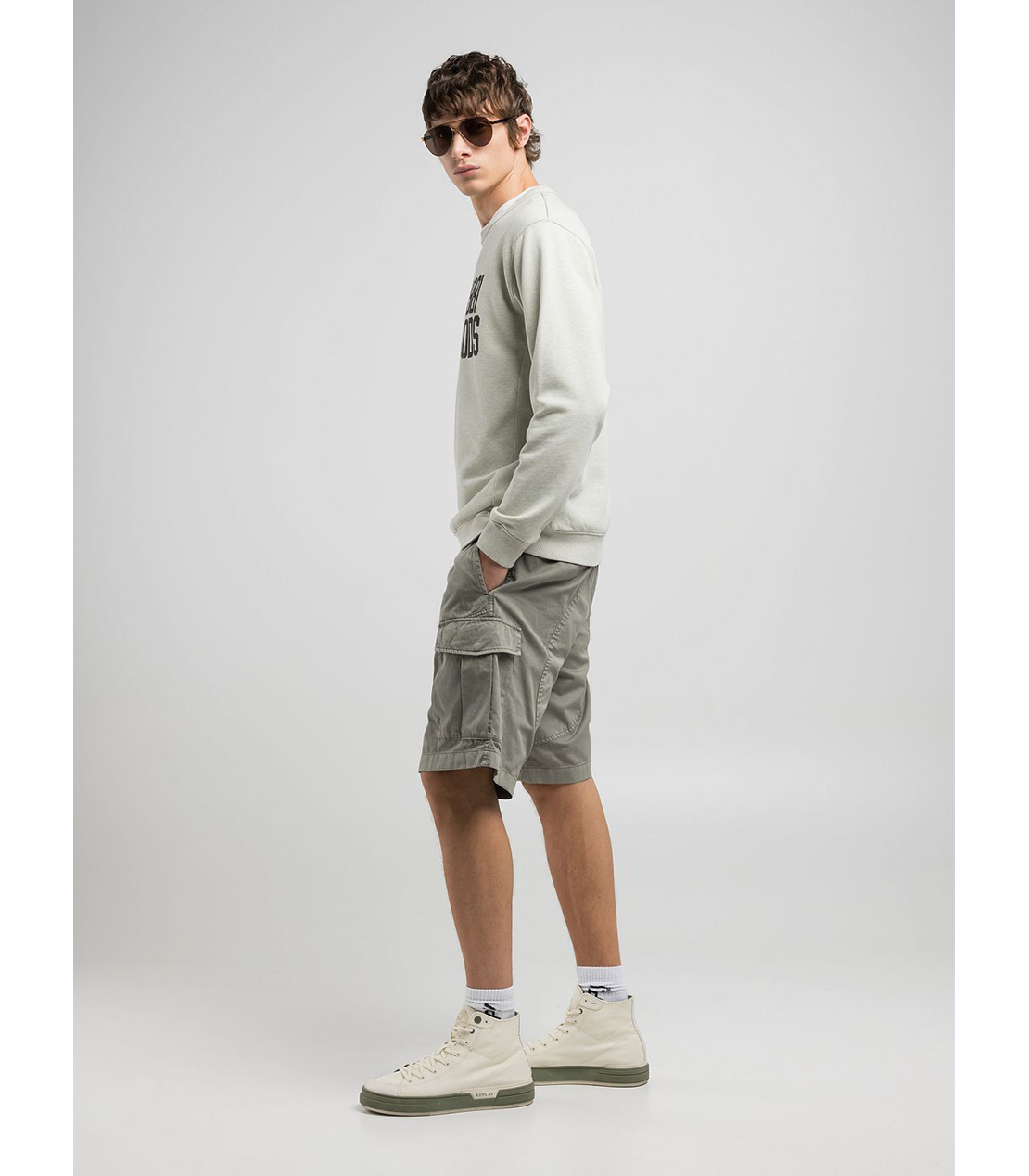 レタリングプリントスウェットシャツ 詳細画像 ライトミントメランジ 4